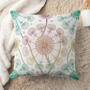 Coussin Brise de Dandelion Whimsical - Pastel Botanique