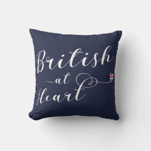 Coussin Britannique À Heart Throw Cushion, Royaume-Uni