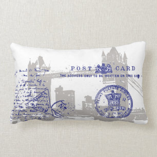 Coussin BRITANNIQUE de carte postale de Londres