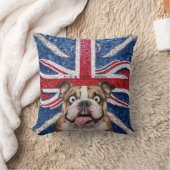 Coussin Britanniques Bulldog avec le drapeau de l'Union co (Couverture)