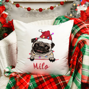 Coussin British Bull Dog cadeau de Noël personnalisé