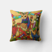 Coussin British Christmas Dinner Cats (Verso)