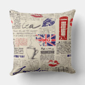 Coussin British newspaper pattern (Verso)