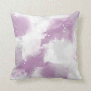 Coussin Brochures Abstraites mauves douces et blanches