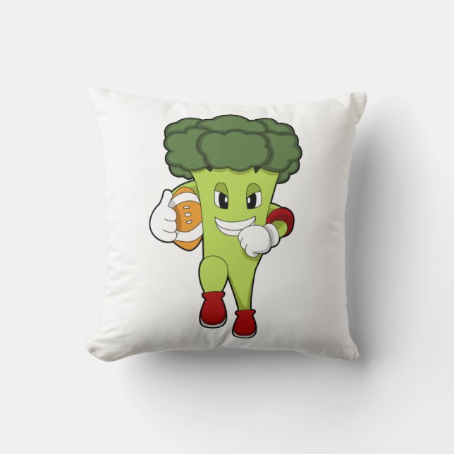 Coussin Brocoli dans le football (Recto)