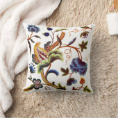 Coussin Broderie bleu Jacobean Crewel (Couverture)