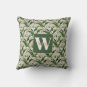 Coussin Broderie de lys calla blanc Monogramme floral (Verso)