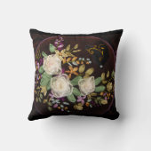 Coussin Broderie de ruban Roses blanches (Verso)