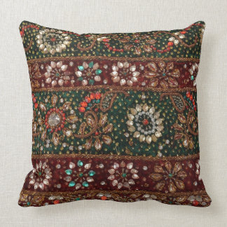 Coussin Broderie indienne Bling de textile de l'Inde de