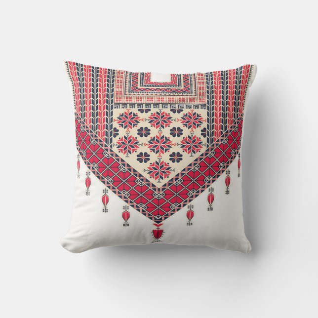 Coussin Broderie palestinienne traditionnelle (Recto)