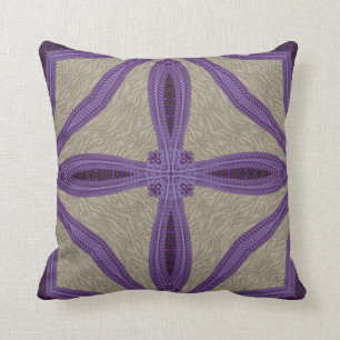 Coussin Broderie pourpre de Faux
