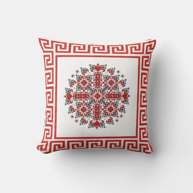 Coussin Broderie rouge (Recto)