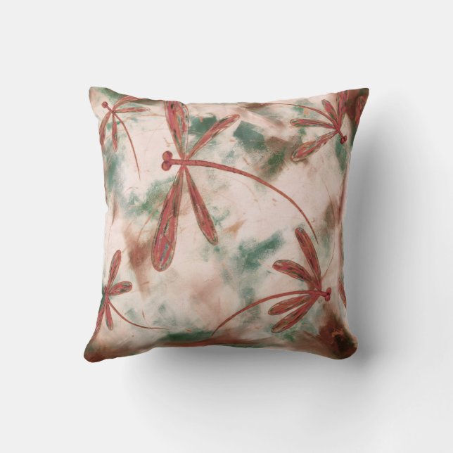 Coussin Bronze Dragonflies Green Splash (Verso)