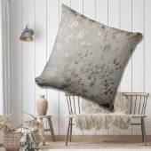 Coussin Bronze Or Cowhide Imprimer Métallurgique Throw Cus