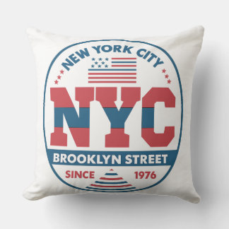 Coussin Brooklyn et New York ville Throw Pillow