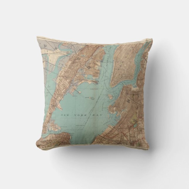 Coussin Brooklyn, Jersey City, et Hoboken (Recto)