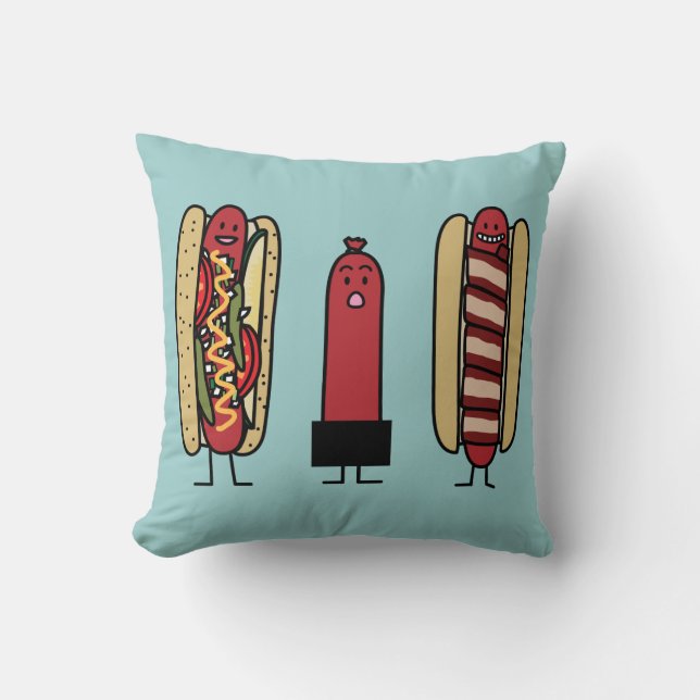 Coussin Bros de hot-dog. Saucisse enveloppée par lard de (Recto)