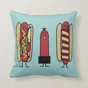 Coussin Bros de hot-dog. Saucisse enveloppée par lard de