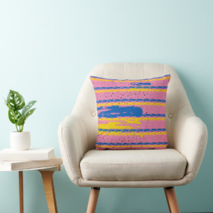 Coussin Brosse Colorée Peinture Points