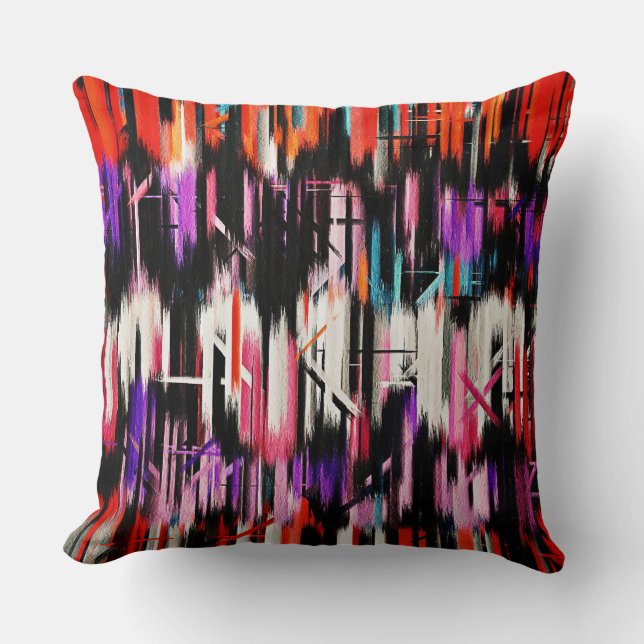 Coussin Brosse couleur peinture Abstraite moderne #2 (Recto)
