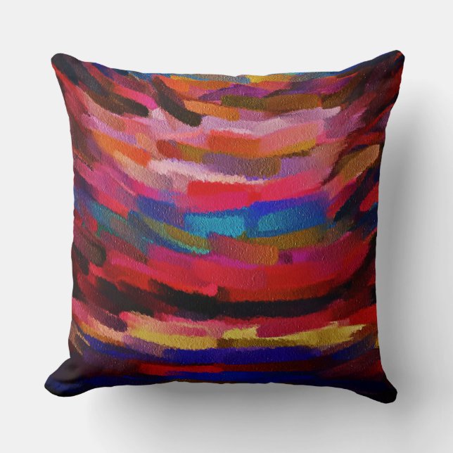 Coussin Brosse couleur peinture Abstraite moderne Stroke # (Recto)