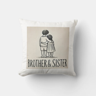 Coussin Brother & Soeur Hug Cushion - Famille de coeur