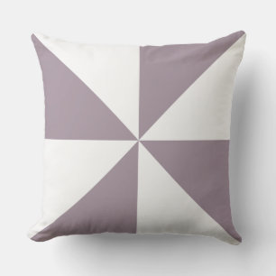 Coussin Brouillard Marin Tourbillon Violet et Blanc