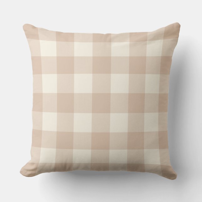Coussin Broussage neutre En vichy vérifier réglé (Recto)