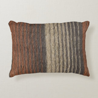 Coussin Brown 16" d'accent de polyester de rayure