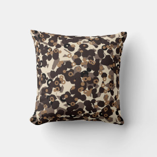 Coussin brown beige tan abstract