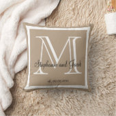 Coussin Brown clair Tan Mariage (Couverture)