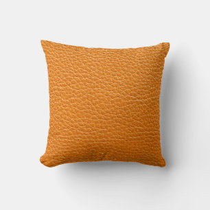 Coussin Brown cuir texture closeup