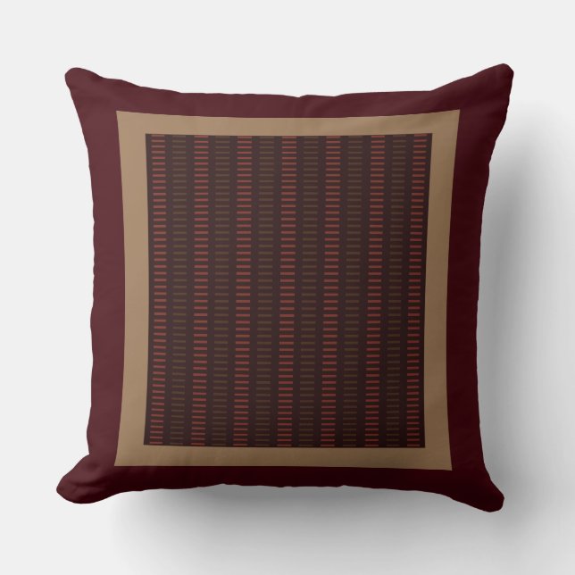 Coussin Brown, cuivre et rouge (Recto)