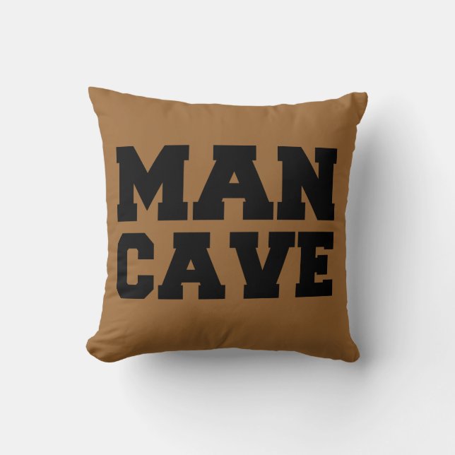 Coussin Brown de caverne d'homme (Recto)