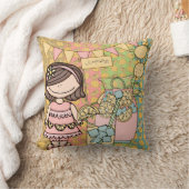 Coussin Brown de la lémonade de la fille de cheveu (Couverture)