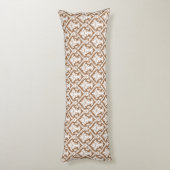 coussin Brown de motif Damask (Dos (Vertical))