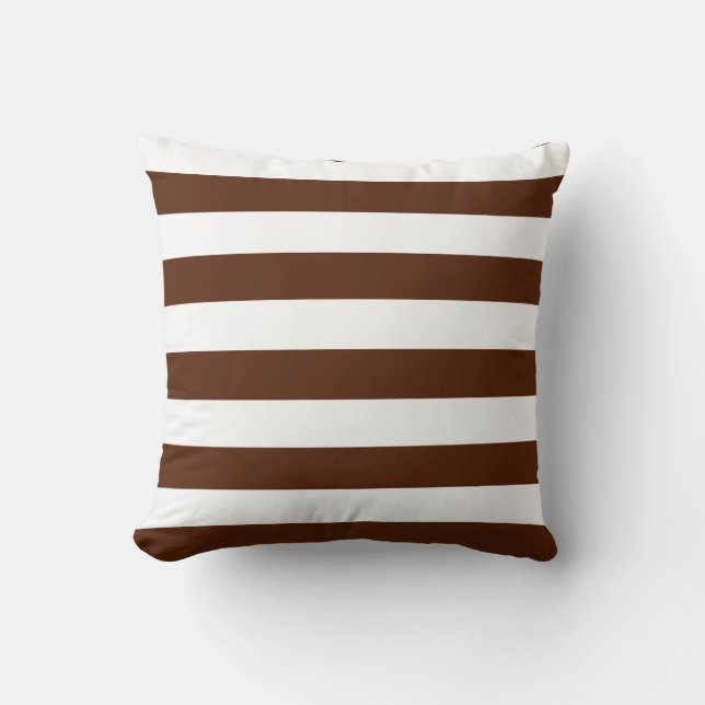 Coussin Brown et blanc (Recto)