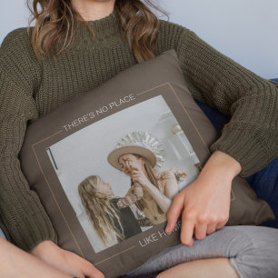 Coussin Brown moderne   Photo de famille   Cadeau maison