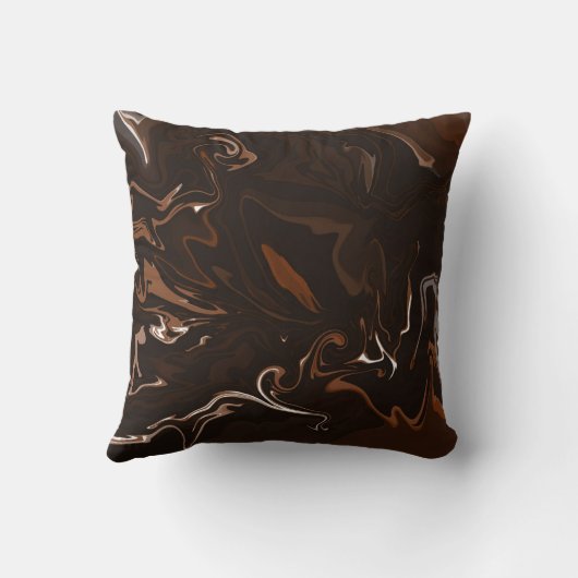 Coussin Brown, noir et gris (Verso)