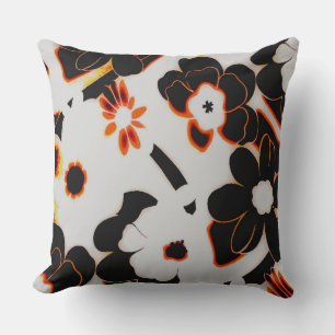 Coussin Brown noir orange