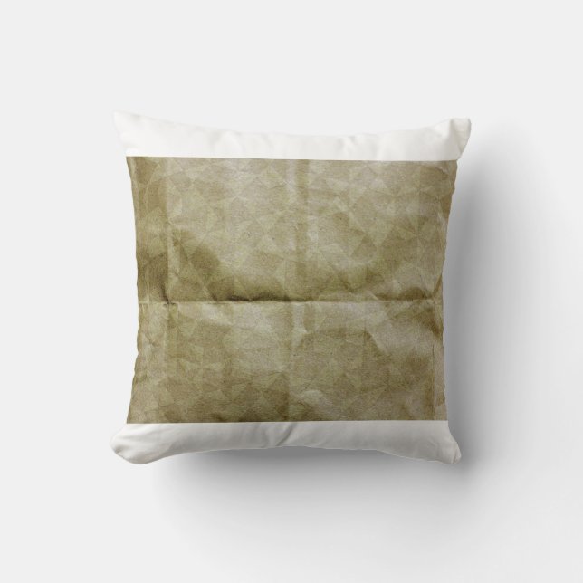 Coussin Brown paper wrinkle. Crease the paper. Background  (Recto)