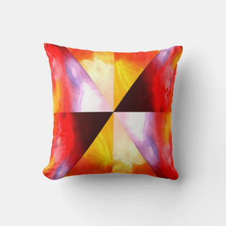 Coussin Brown rouge moderne coloré Abstrait
