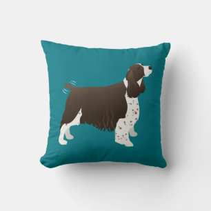 Coussin Brown Springer Spaniel Basique race personnalisabl