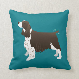 Coussin Brown Springer Spaniel Basique race personnalisabl