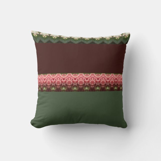Coussin Brown Vert Et Foncé (Recto)