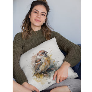 Coussin Bruant rustique, personnalisé