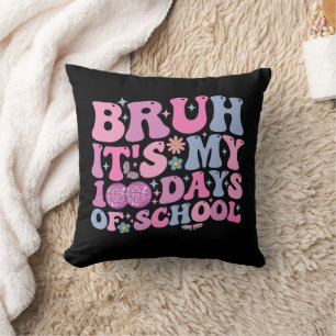 Coussin Bruh C'est mes 100 jours d'école Papillon Disco