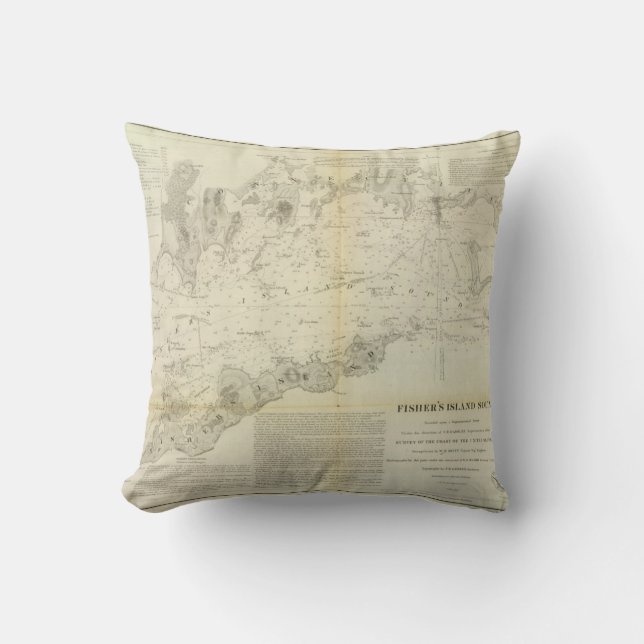 Coussin Bruit de l'île de Fisher (Recto)
