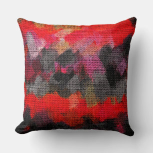 Coussin Brûlage Abstrait de peinture couleur Brush rustiqu