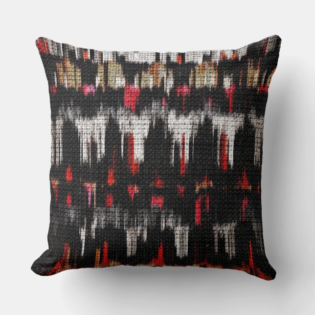 Coussin Brûlage Abstrait de peinture couleur Brush rustiqu (Recto)